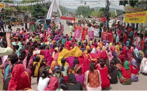 কল্পনা চাকমার অপহরণ মামলা খারিজের প্রতিবাদে খাগড়াছড়িতে বিক্ষোভ 