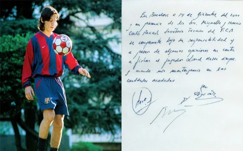 মেসি-বার্সা চুক্তির সেই ন্যাপকিন পেপার বিক্রি হয়ে গেল 