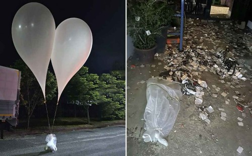 দ. কোরিয়ায় বেলুনে করে মল ও ময়লা পাঠাল উ. কোরিয়া 