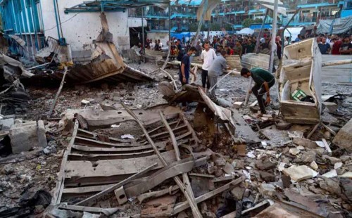 গাজার স্কুলে ইসরায়েলি হামলা, নিহত শতাধিক 