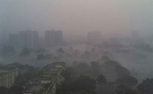 রাজধানীতে বৃষ্টির মতো ঘন কুয়াশা, শীতে বিপর্যস্ত জনজীবন 