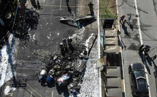 সাও পাওলোতে রাস্তায় বিমান! 