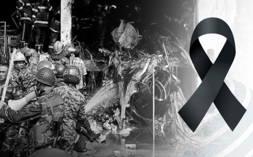 উত্তরায় বিমান বিধ্বস্তের ঘটনায় আজ রাষ্ট্রীয় শোক 