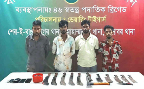 মোহাম্মদপুরে দেশীয় অস্ত্রসহ কিশোর গ্যাংয়ের ৪ সদস্য গ্রেপ্তার 