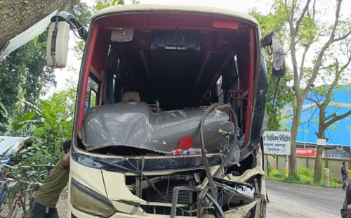 ঝিনাইদহে বাস-ট্রাক সংঘর্ষে আহত ১৫ 