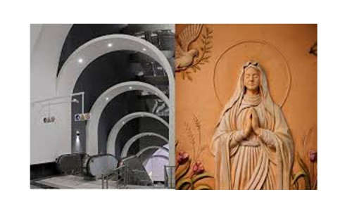 ইরানের মেট্রো স্টেশনে মাতা মেরি 